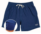 Mens Navy anti-chafe lined boardshorts - Thirsty Threads