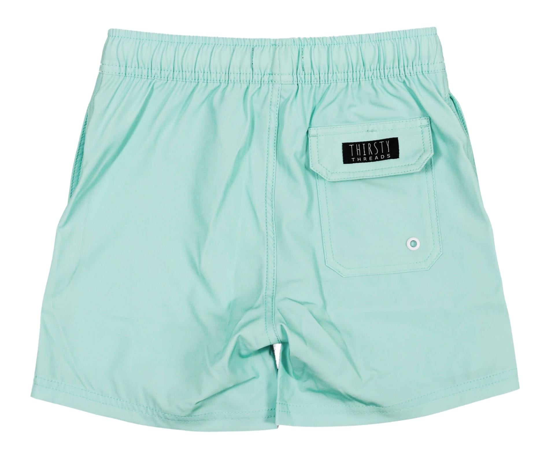 Boys Aqua anti-chafe lined boardshorts - Thirsty Threads 