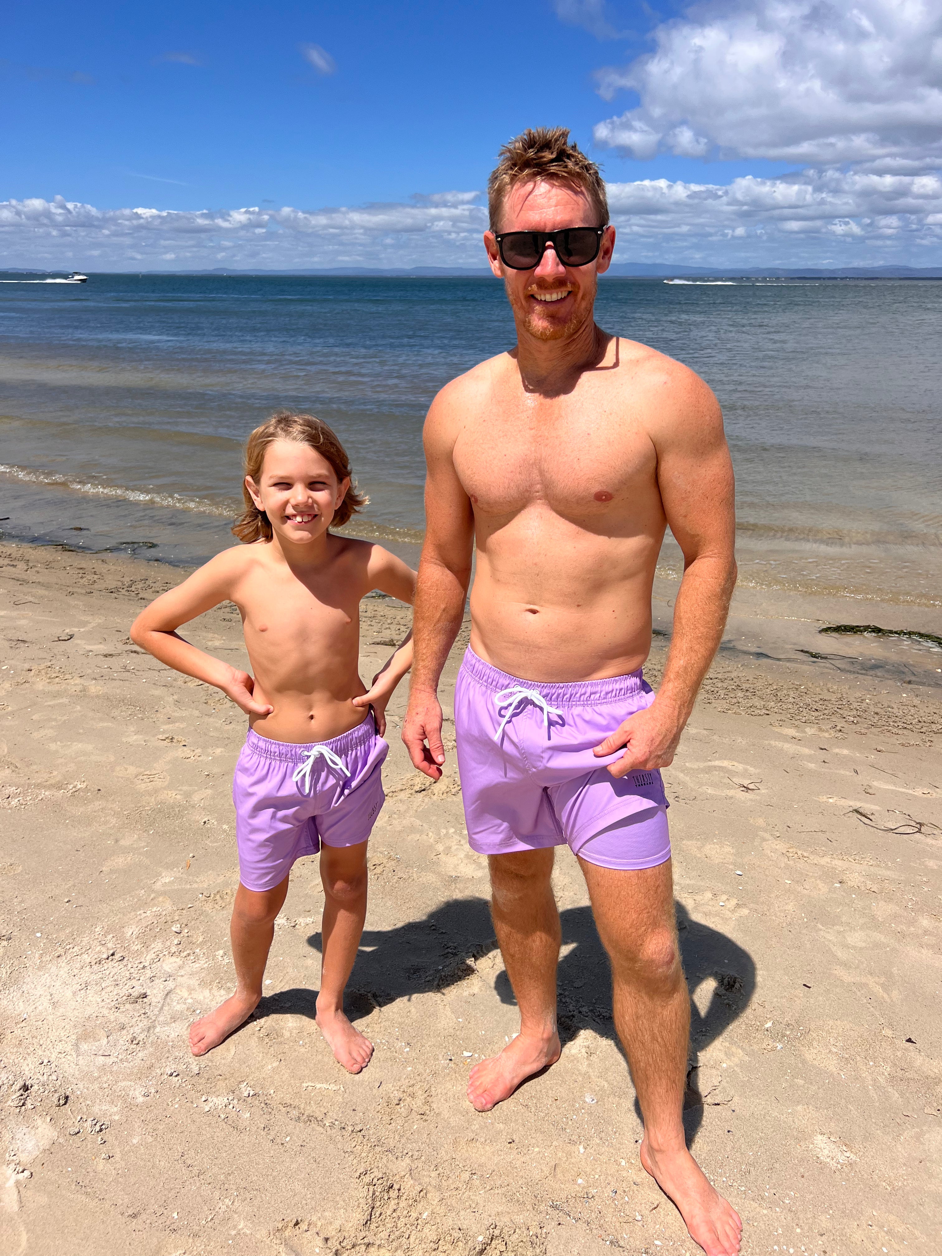 Boys Jacaranda anti-chafe lined boardshorts - Thirsty Threads 