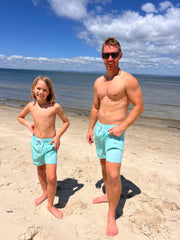 Boys Aqua anti-chafe lined boardshorts - Thirsty Threads 