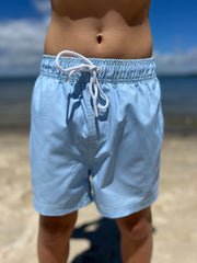 Boys Light Blue anti-chafe lined boardshorts - Thirsty Threads 