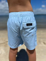 Boys Light Blue anti-chafe lined boardshorts - Thirsty Threads 