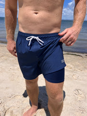 Mens Lined Boardshorts - Midnight