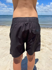 Boys Charcoal anti-chafe lined boardshorts - Thirsty Threads 