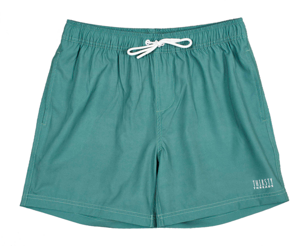 Mens Lined Boardshorts - Aussie Green