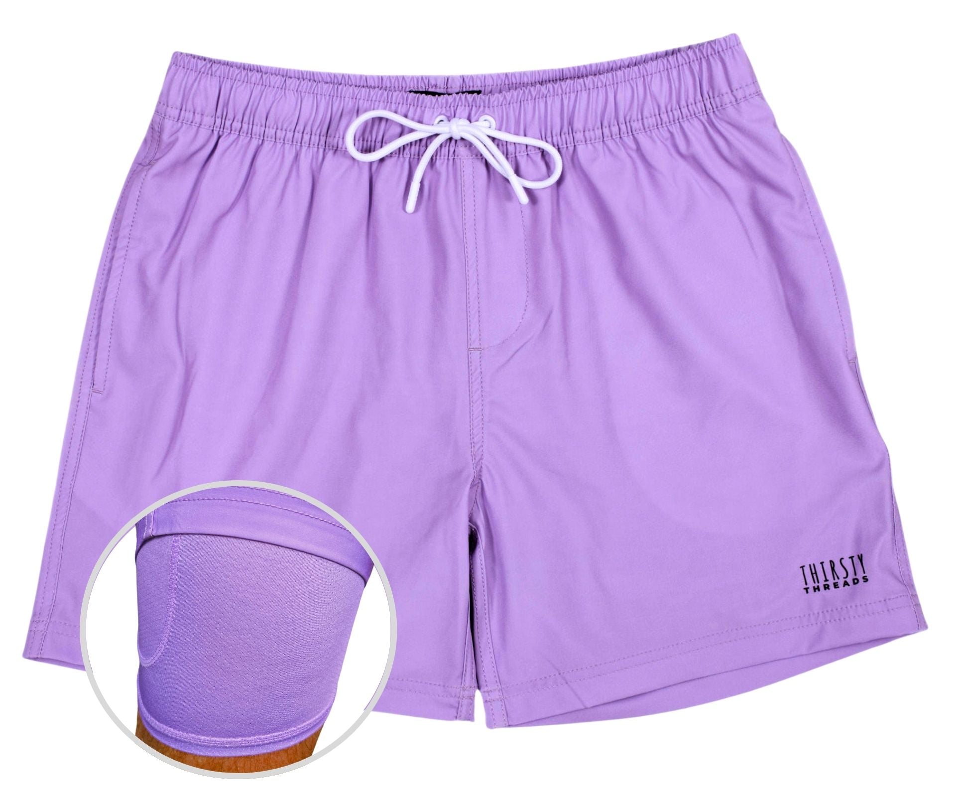 Mens Jacaranda anti-chafe lined boardshorts - Thirsty Threads 