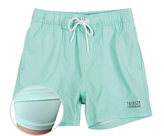 Boys Aqua anti-chafe lined boardshorts - Thirsty Threads  1920