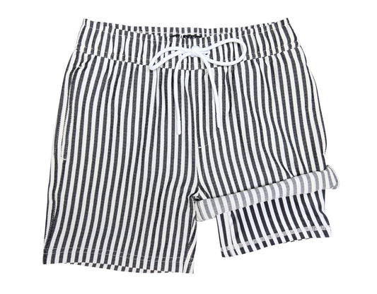 Boys Midnight Stripe hybrid anti-chafe boardshorts with built-in Hybrid Liner, quick dry 4-way stretch fabric and elastic waistband 1920