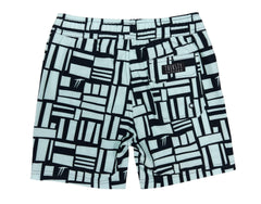 Boys' Hybrid Boardshorts - Mint Geo