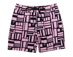 Boys' Hybrid Boardshorts - Pink Geo
