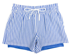 Girls' Hybrid Boardshorts - Azure Stripe