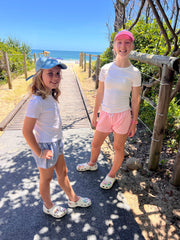 Girls' Hybrid Boardshorts - Pink Stripe