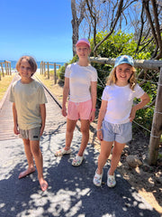 Girls' Hybrid Boardshorts - Pink Stripe