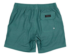 Mens Dark Green anti-chafe lined boardshorts - Thirsty Threads 