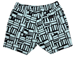 Men's Hybrid Boardshorts - Mint Geo