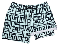 Men's Hybrid Boardshorts - Mint Geo