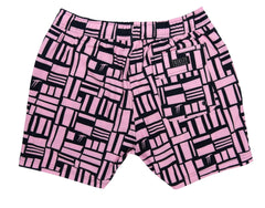 Men's Hybrid Boardshorts - Pink Geo