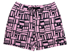 Men's Hybrid Boardshorts - Pink Geo