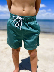 Boys' Hybrid Boardshorts - Dark Green