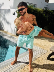 Boys' Hybrid Boardshorts - Aqua (Original)
