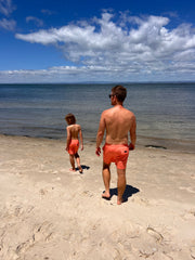 Men's Hybrid Boardshorts - Burnt Horizon