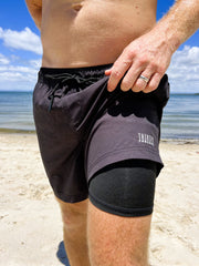 Men's Hybrid Boardshorts - Charcoal