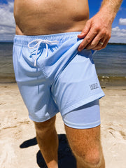 Men's Hybrid Boardshorts - Light Blue
