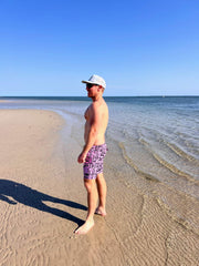 Men's Hybrid Boardshorts - Pink Geo